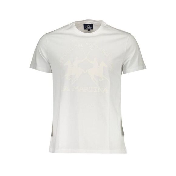 La Martina Bianco Cotton Men Men's T-Shirt